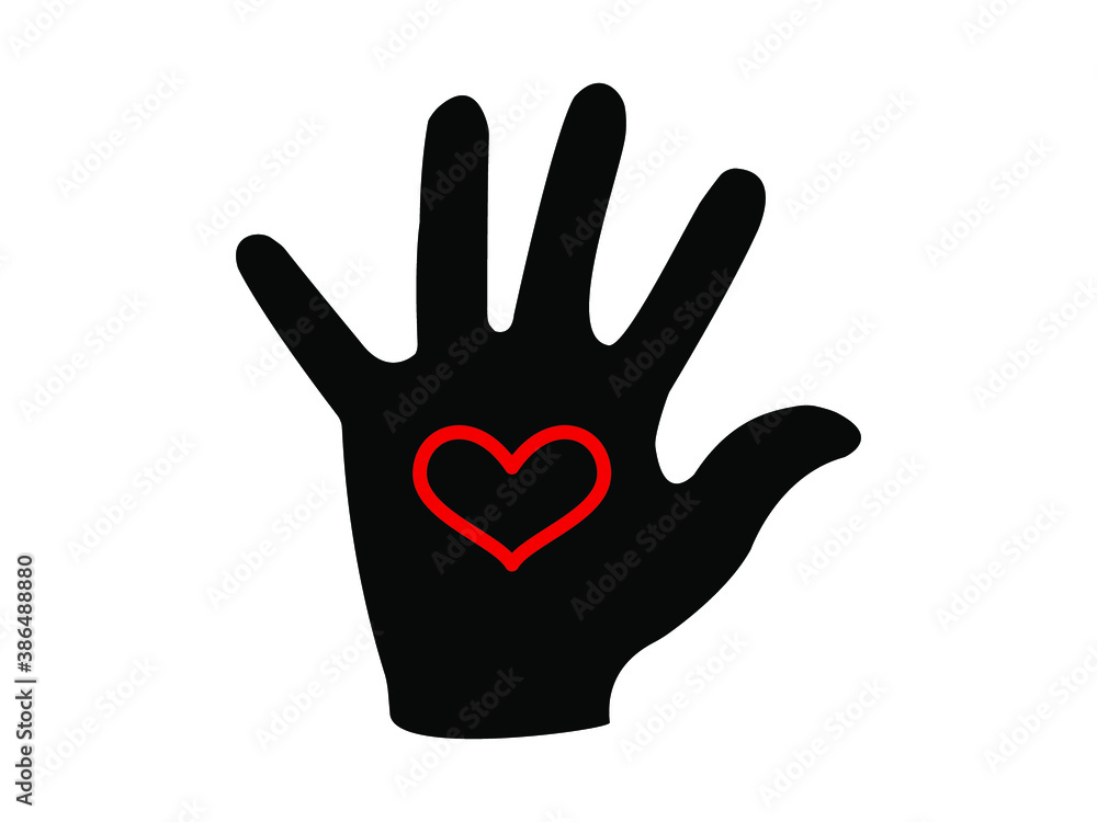 hand heart vector illustration EPS 10 hand heart vector illustration EPS 10