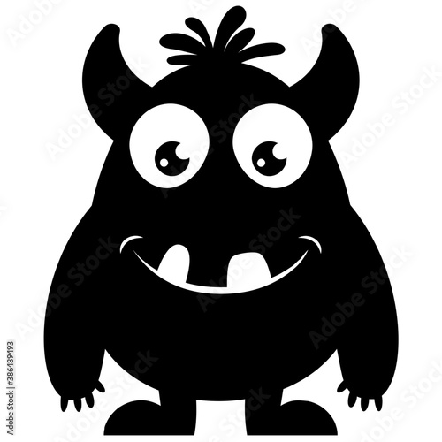 
big ears alien monster with scaring expressions 
