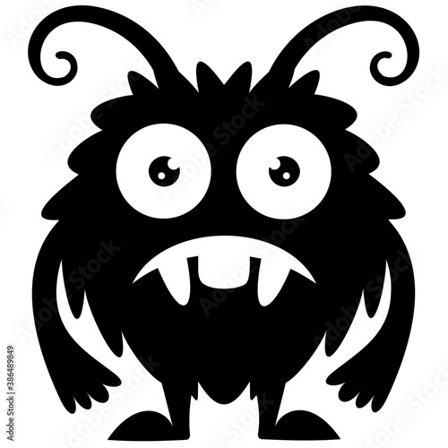 
zombie monster and big screaming mouth, argus panoptes flat icon 
