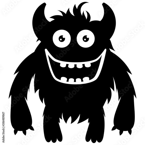 
zombie monster and big screaming mouth, argus panoptes flat icon 
