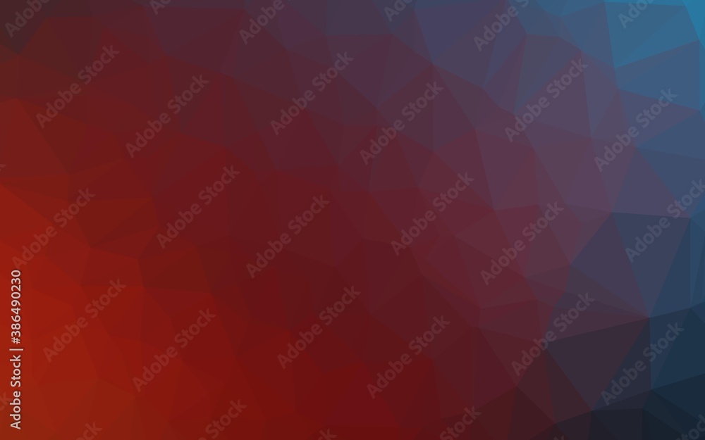 Dark Blue, Red vector shining triangular template. Dark Blue, Red vector shining triangular template.