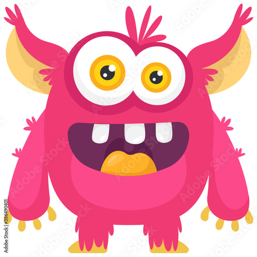 

zombie monster and big screaming mouth, argus panoptes flat icon 
