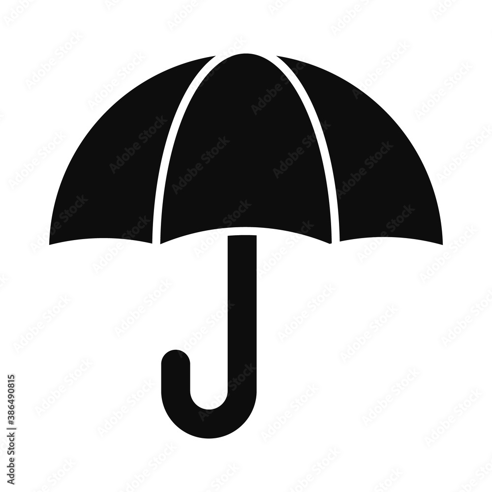 umbrella icon, silhouette style umbrella icon, silhouette style