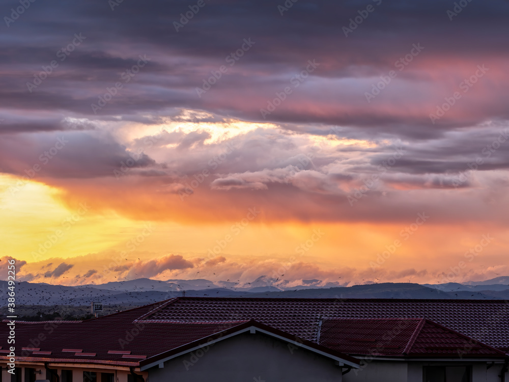 Fototapeta premium wonderful sunset seen from my balcony
