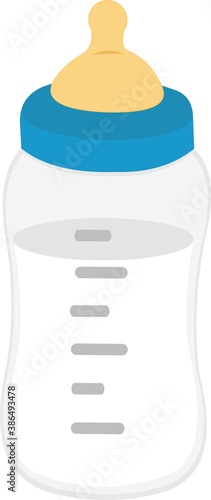 Vector illustration of a baby bottle with milk