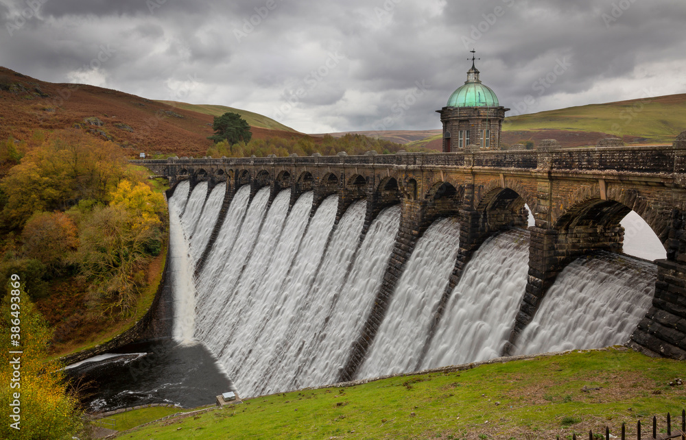 The Craig Goch Dam often called the top dam and is the upper-most of the Elan Valley Reservoirs in Mid wales UK

