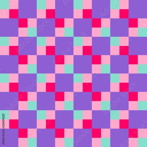 Barn quilt pattern, Amish Patchwork design, Abstract geometric tiled trail Vector illustration