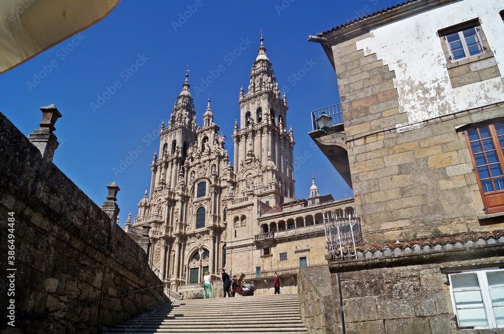 Paisagem da Catedral de Santiago de Compostela / Espanha