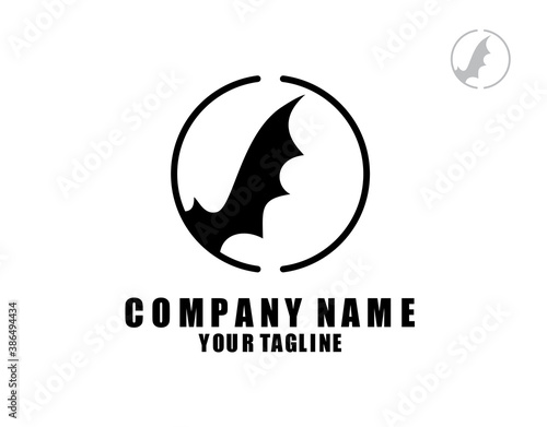 bat wings Logo on white background in vector illustration
