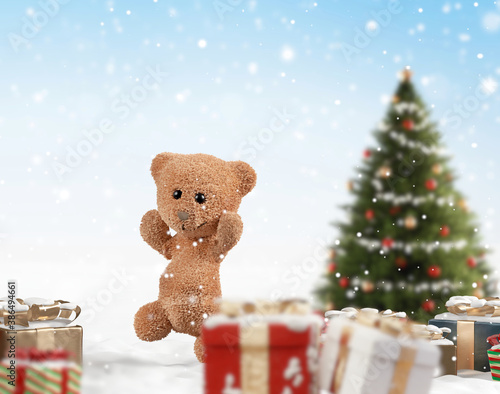 cute teddy bear christmas g...
