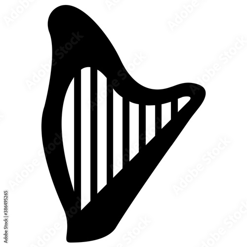 
Icon of stand having  strings depicting lyre
