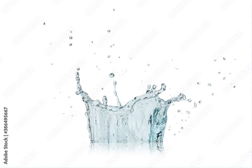 Water spreading isolated on the white background with Clipping Path Water spreading isolated on the white background with Clipping Path