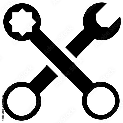  An adjustable wrench used for pipe fitting, plumbing tool icon 