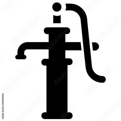 
Old fashioned manual hand pump for water 
