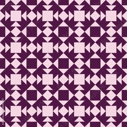 Barn quilt pattern, Quilting blocks, Patchwork design, Abstract geometric tile Vector illustration