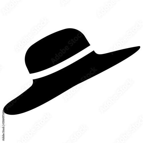 
Stylish ladies head wear with extra large brim, offering floppy hat icon
