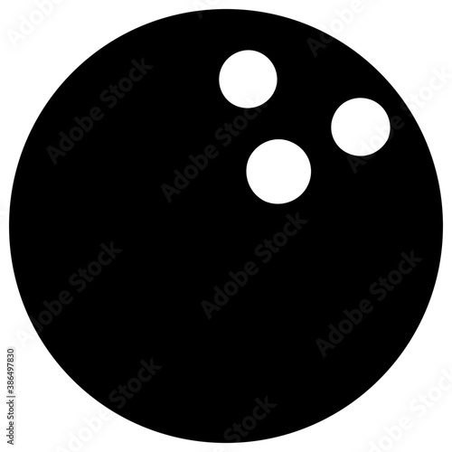 
A icon of ball with three holes known as bowling ball
