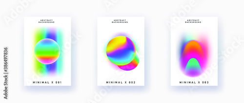 Set of vector abstract gradient illustrations, backgrounds for the cover of magazines and books about future, design and space.
