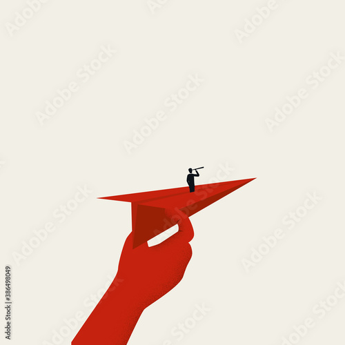 Business consulting and finance advice vector concept. Symbol of growth, success, planning, vision and strategy.