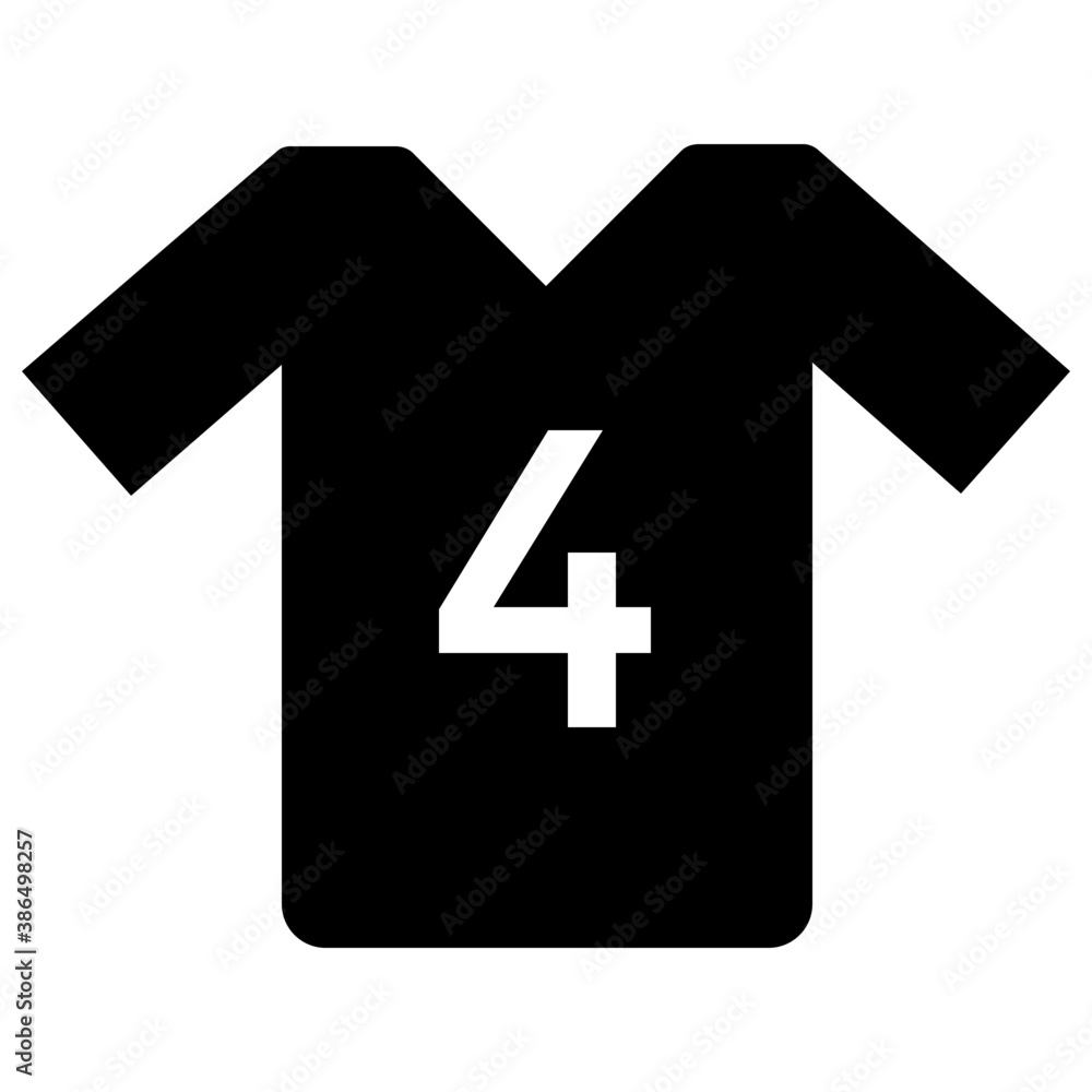 Obraz premium A shirt having number sign on it depicting t shirt used in sports