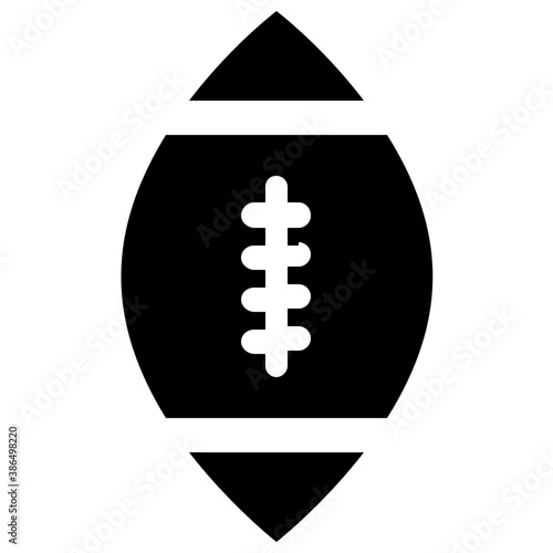 
An oblong shaped ball  to notify regarding rugby icon
