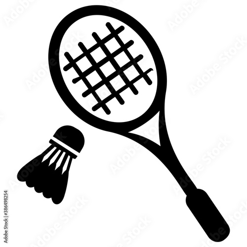 
Icon of a racket and a shuttle depicting badminton
