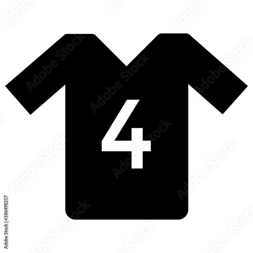  A shirt having number sign on it depicting t shirt used in sports 