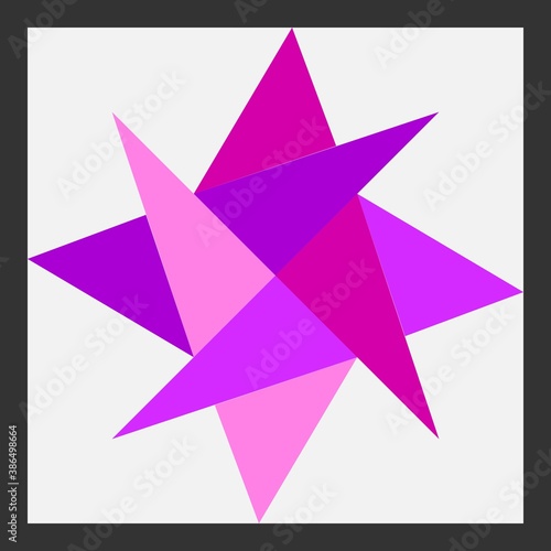 Barn quilt pattern, Amish Patchwork design, Abstract geometric tiled trail Vector illustration