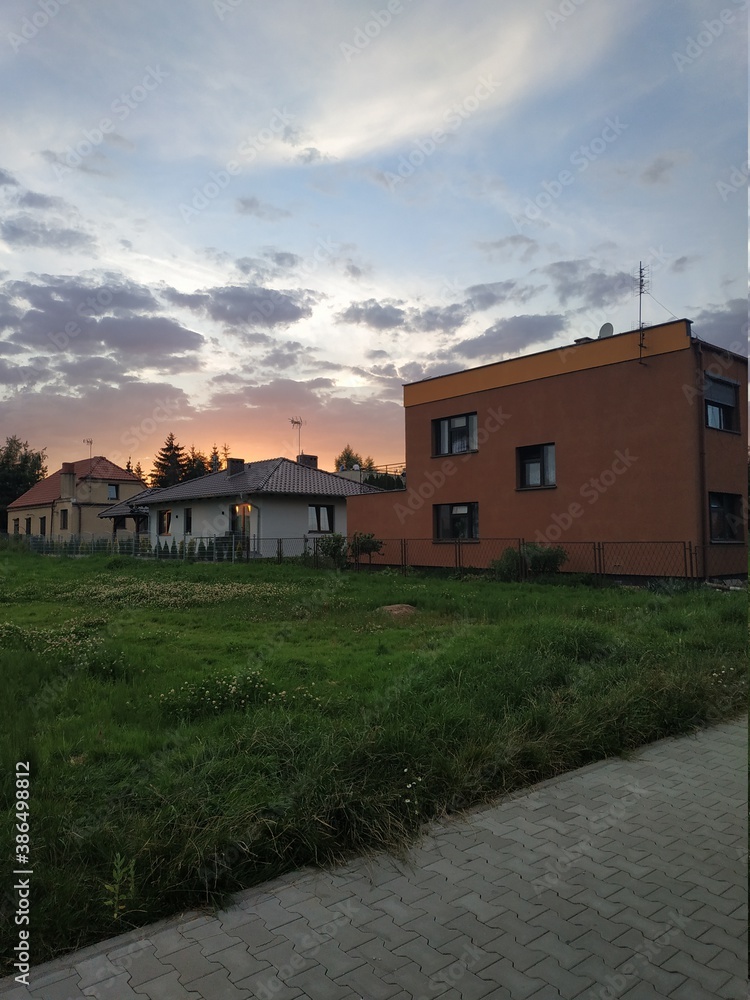 Fototapeta premium sunset in the city
