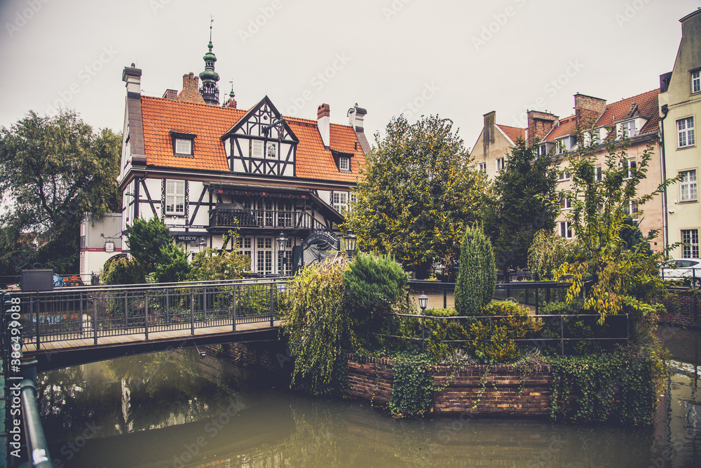 Fototapeta premium Old Mill in the Polish city of Gdansk