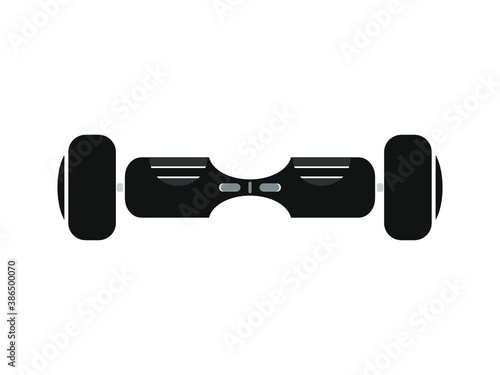 electric scooter hoverboard vector icon, eps10