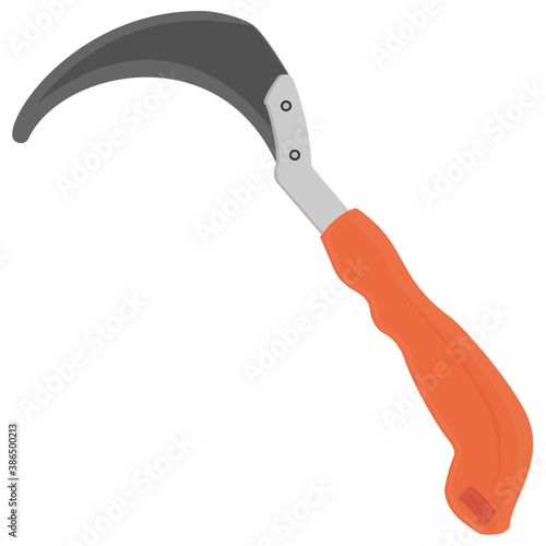 
An axe with pointing heads blade and tree handle, pickaxe icon
