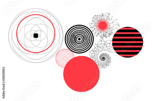 Abstract vector round shapes and objects