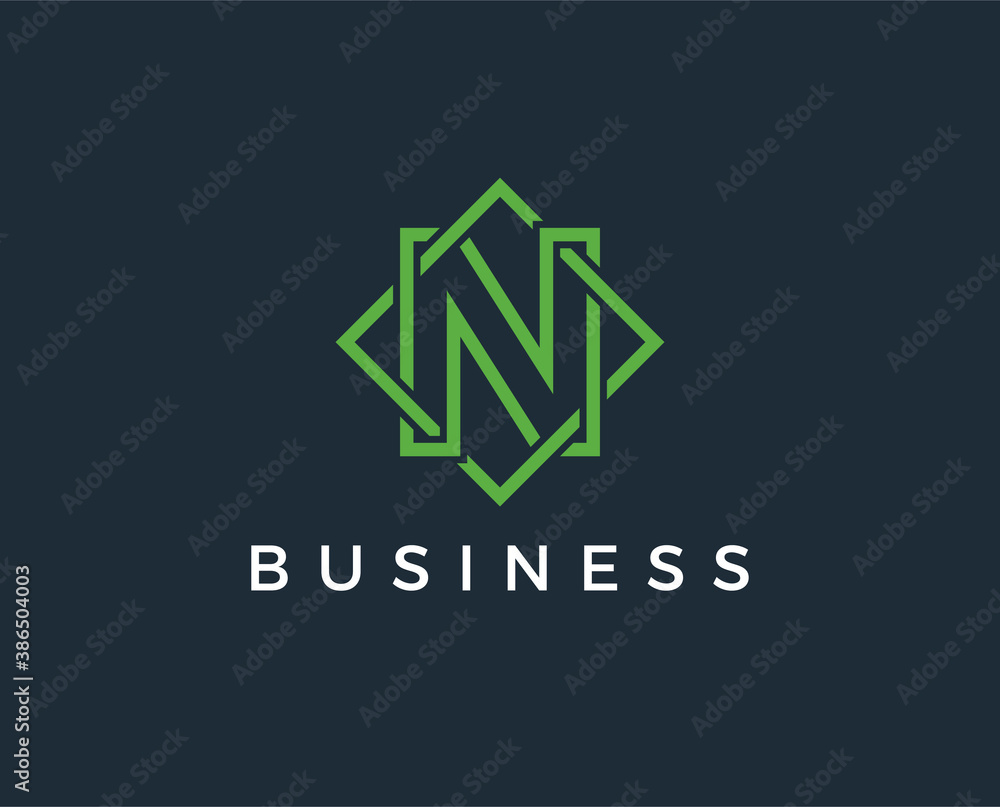 minimal letter n logo template - vector illustration minimal letter n logo template - vector illustration