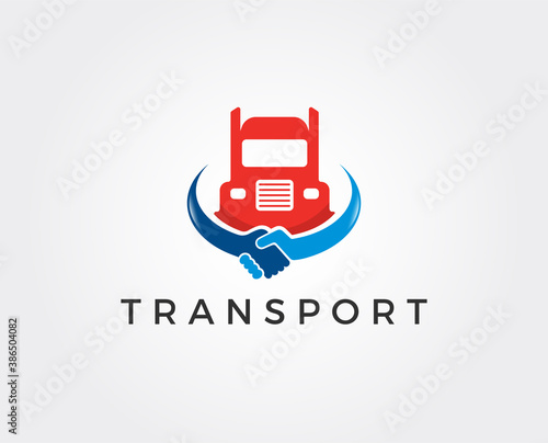 minimal transport logo template - vector illustration