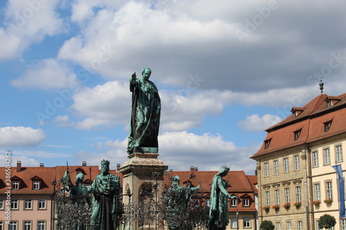 Statuen und Häuser in Bamberg