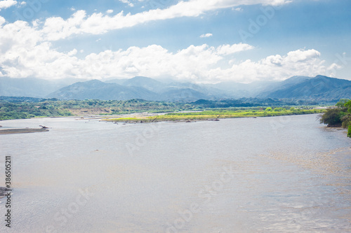 The Cauca River is the second most important river in Colombia. It is born near the Ox lagoon in the Colombian Massif (department of Cauca).