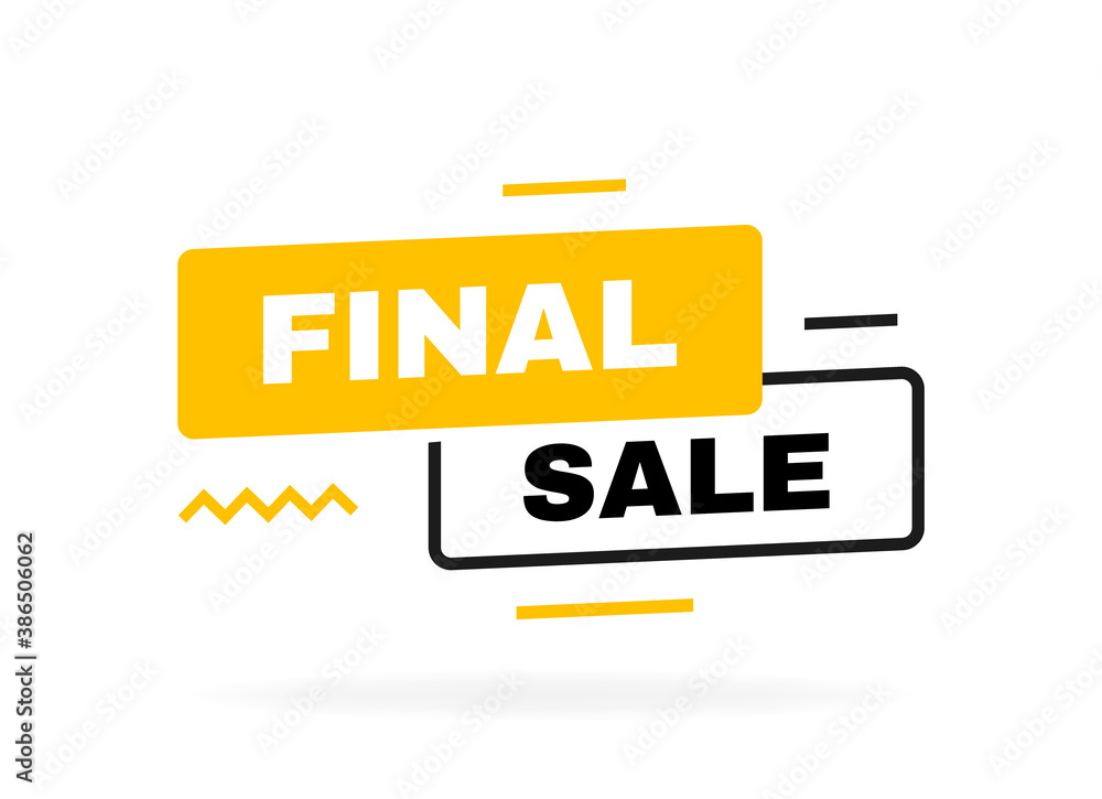 Final sale banner design with geometric elements. Banners template design for business, promotion, sale and advertising. Vector illustration Final sale banner design with geometric elements. Banners template design for business, promotion, sale and advertising. Vector illustration