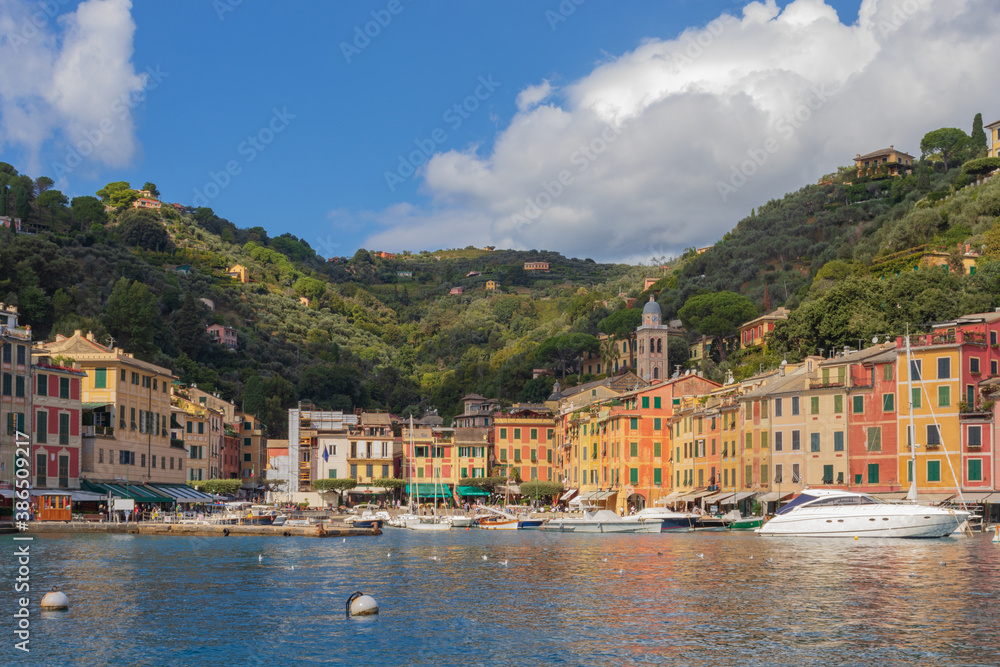 View of the marina of Portofino, Liguria, Italy