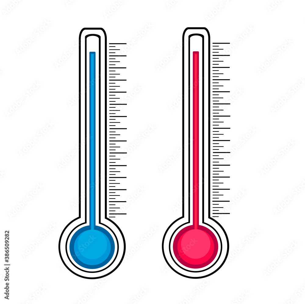 Thermometer icon. Cold and hot. A device that measures temperature. Scale for checking, determining the warmth of the weather, air temperature. Vector image.
Thermometer icon. Cold and hot. A device that measures temperature. Scale for checking, determining the warmth of the weather, air temperature. Vector image.