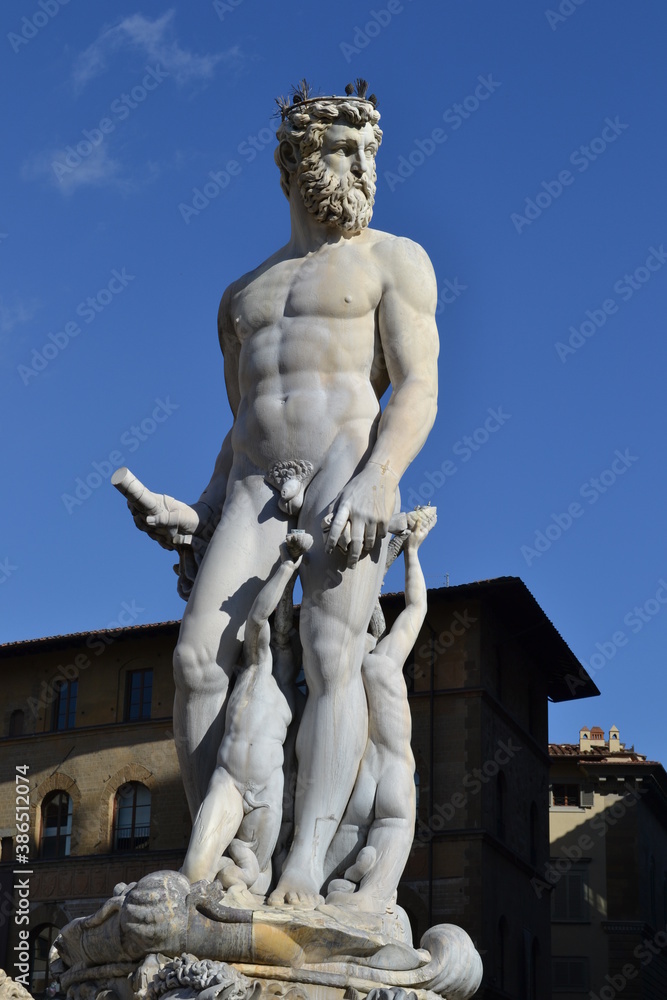 Statue of Neptune in Florence, Italy