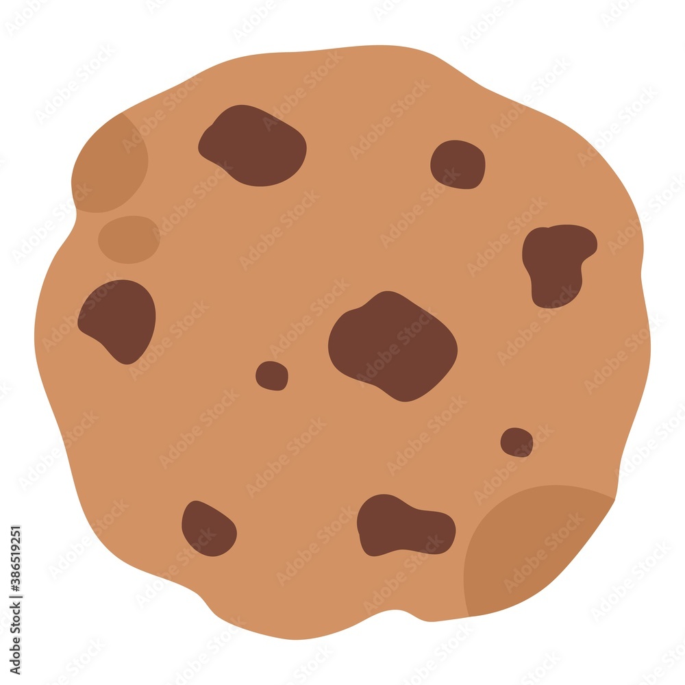 Christmas chocolate homemade cookie icon. Flat illustration of Christmas chocolate homemade cookie vector icon for web design Christmas chocolate homemade cookie icon. Flat illustration of Christmas chocolate homemade cookie vector icon for web design