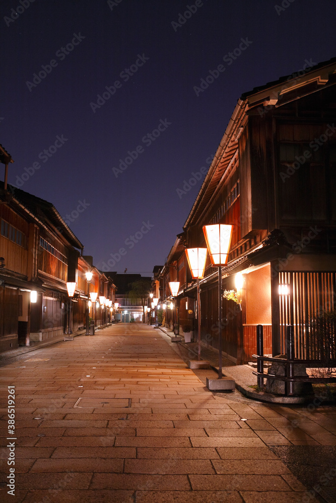 金沢ひがし茶屋街夜景