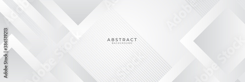 Modern white gray abstract web banner background creative design. Vector illustration design for presentation, banner, cover, web, flyer, card, poster, game, texture, slide, magazine, and powerpoint. 