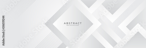 Modern white gray abstract web banner background creative design. Vector illustration design for presentation, banner, cover, web, flyer, card, poster, game, texture, slide, magazine, and powerpoint. 