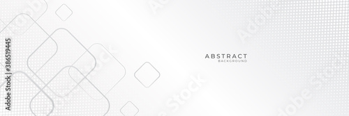 Modern white gray abstract web banner background creative design