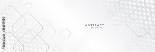 Modern white gray abstract web banner background creative design