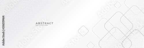 Modern white gray abstract web banner background creative design