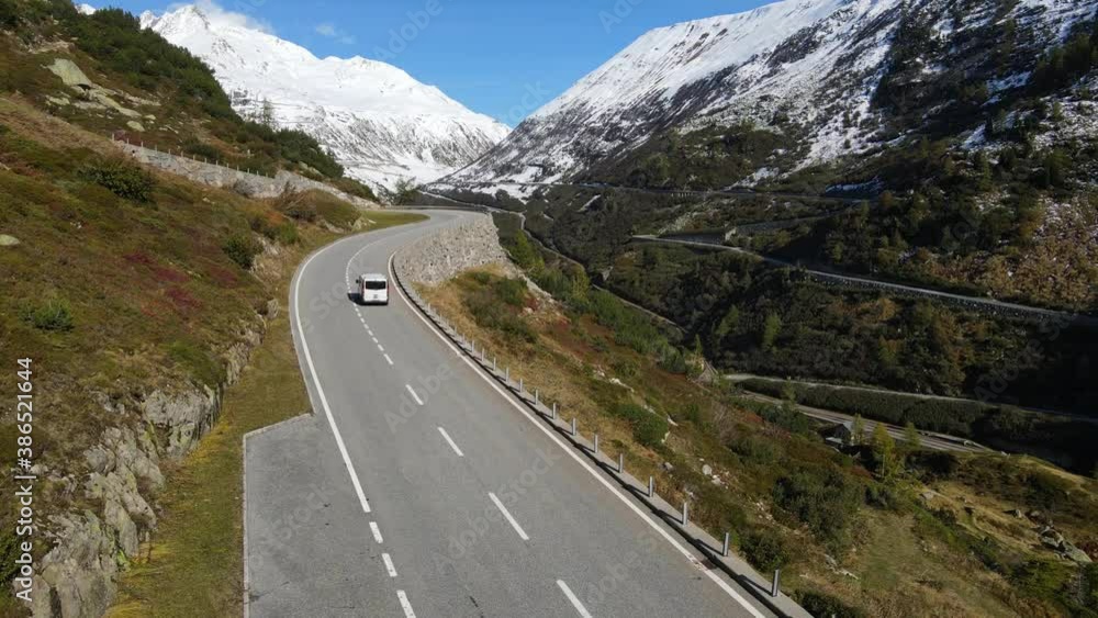 Amazing Grimselpass in the Swiss Alps of Switzerland - aerial drone footage Amazing Grimselpass in the Swiss Alps of Switzerland - aerial drone footage