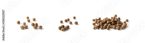 Pile of Allspice, Jamaica Pepper or Myrtle Pepper Isolated